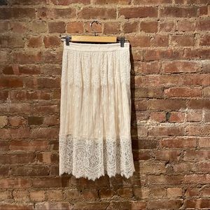 H&M Blush Pink lace layered skirt